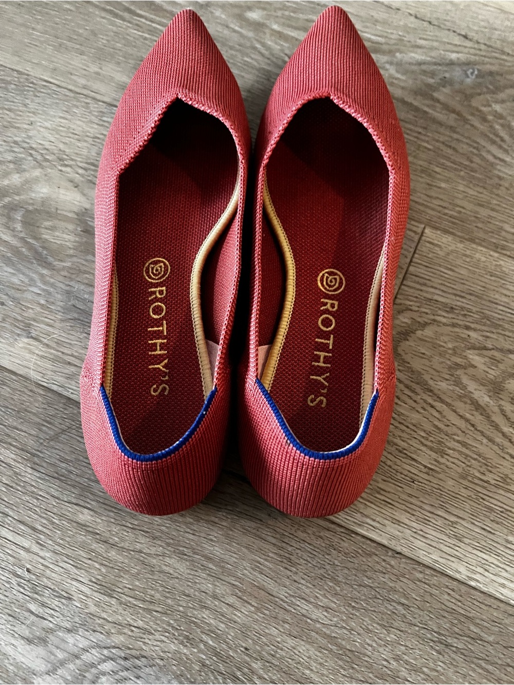 Rothy's The Point Copper Pink Pointed Toe Knit Flats Size 11 Rare Retired - Picture 8 of 10